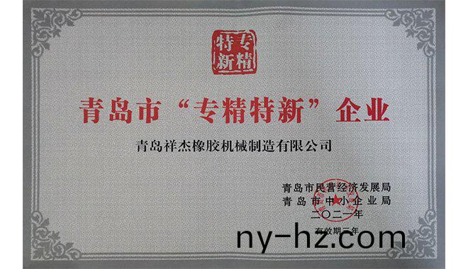 我公(gong)司榮(rong)穫市級(jí)(ji)“專(zhuan)精(jing)特(te)新”企(qi)業(yè)榮(rong)譽(yù)(yu)稱(cheng)號(hào)(hao)